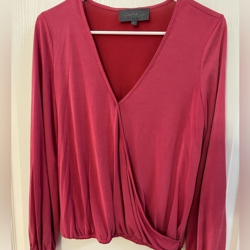 Sunday in Brooklyn Anthropologie Kinston wrap top size XS